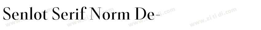 Senlot Serif Norm De字体转换